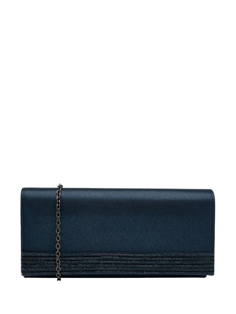 Blau - Lotus Clutch-Tasche mit Kette - Bild 1 von 4