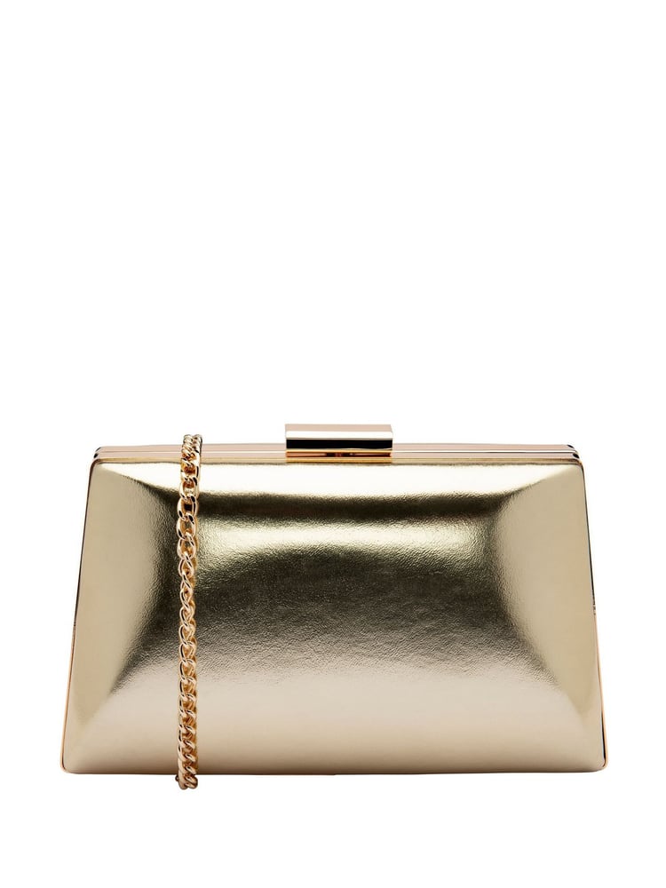 Gold - Lotus Clutch-Tasche mit Kette - Bild 1 von 4