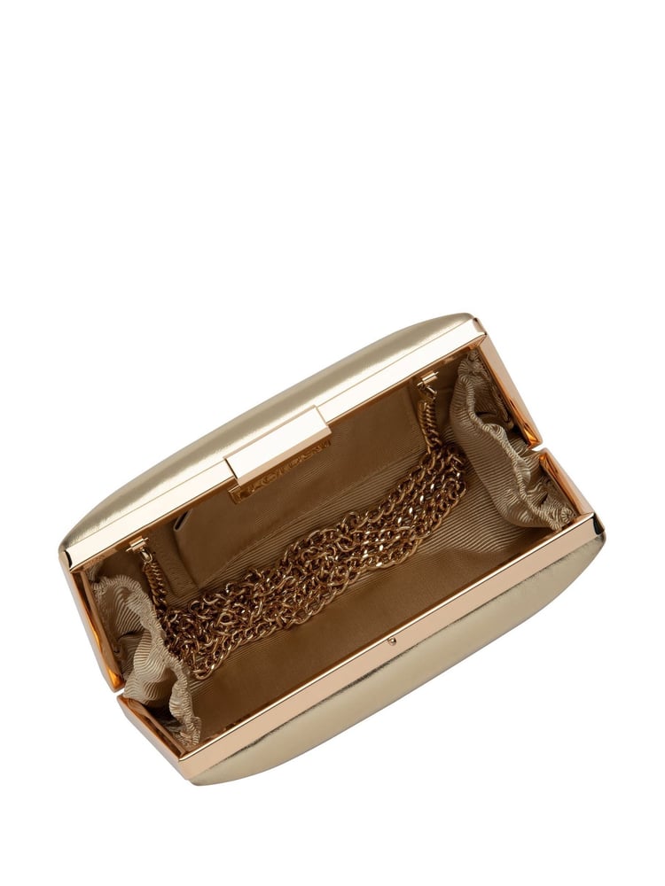 Gold - Lotus Clutch-Tasche mit Kette - Bild 4 von 4