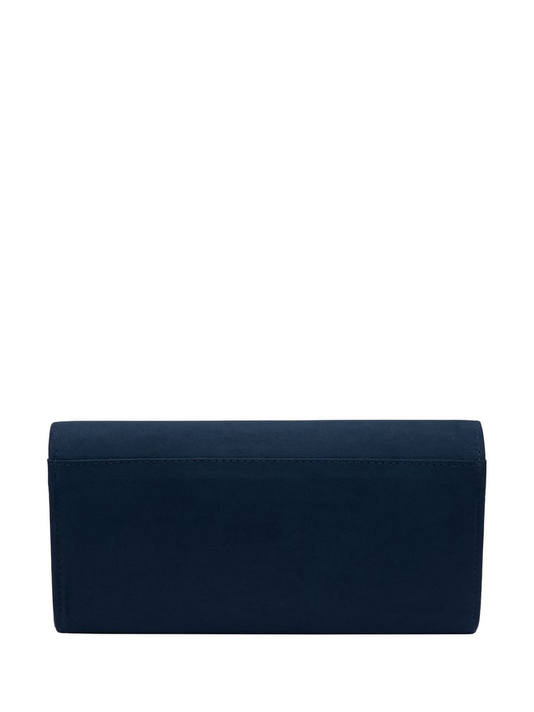 Marineblau/blau - Lotus Clutch-Tasche mit Kette - Bild 2 von 4