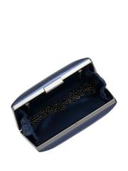 Blau - Lotus Clutch-Tasche mit Kette - Bild 3 von 4