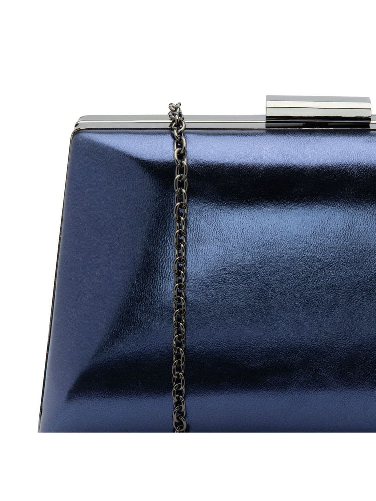 Blau - Lotus Clutch-Tasche mit Kette - Bild 4 von 4
