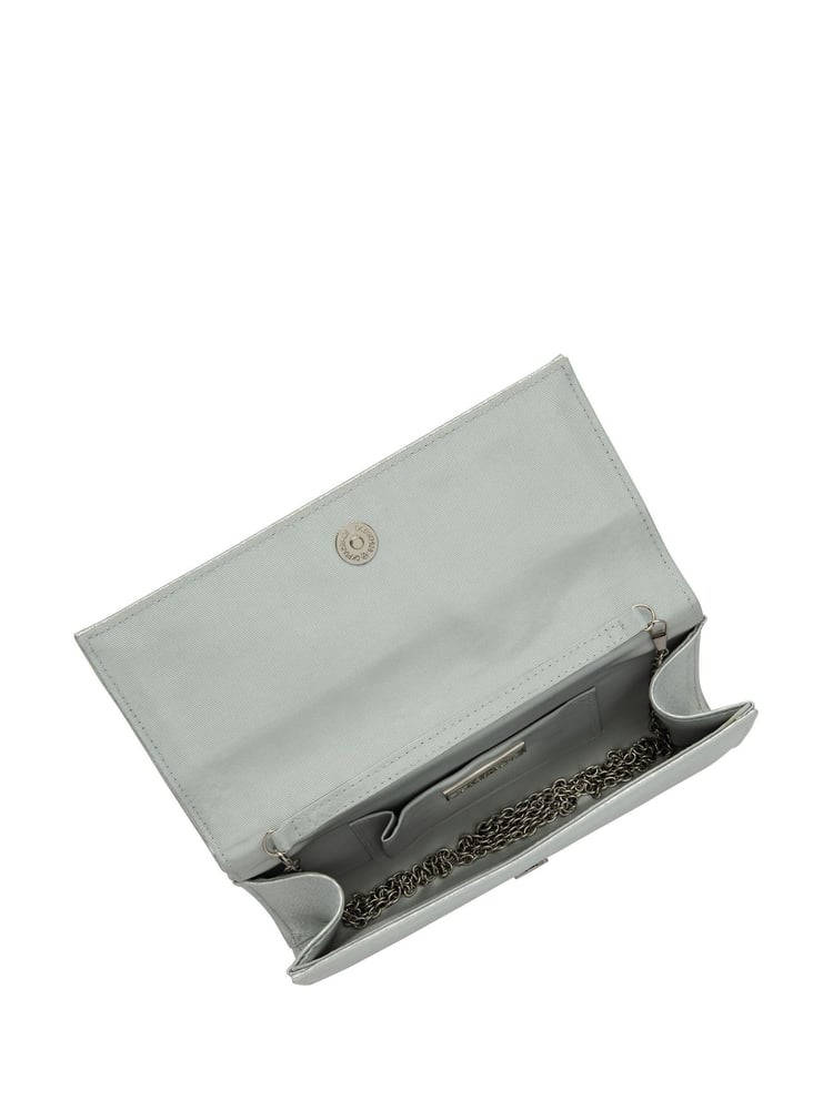 Silber - Lotus Clutch-Tasche mit Kette - Bild 4 von 4
