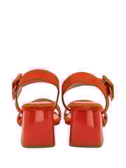 Lotus Orange Suede Heeled Sandals - Image 3 of 4