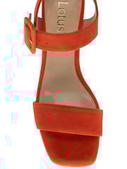 Lotus Orange Suede Heeled Sandals - Image 4 of 4
