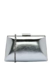 Silber - Lotus Clutch-Tasche mit Kette - Bild 1 von 4