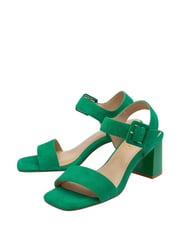 Lotus Green Suede Heeled Sandals - Image 2 of 4