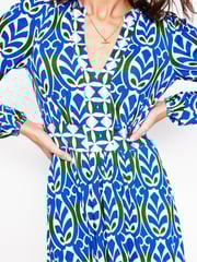 Boden Blue Lily Long Sleeved Midi Dress - Image 4 of 6