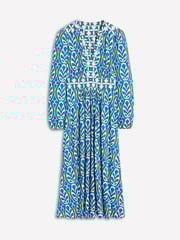 Boden Blue Lily Long Sleeved Midi Dress - Image 6 of 6