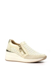 Lunar Barcelona Beige Wedge Trainers - Image 4 of 9