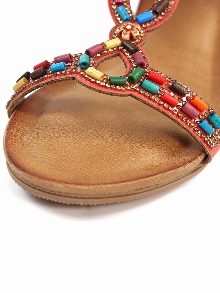 Lunar Orange Epsom Sandals - Image 8 of 8