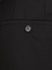 Skopes Black Tapered Fit Sinatra Suit Trousers with Satin Side Stripe - Image 4 of 4
