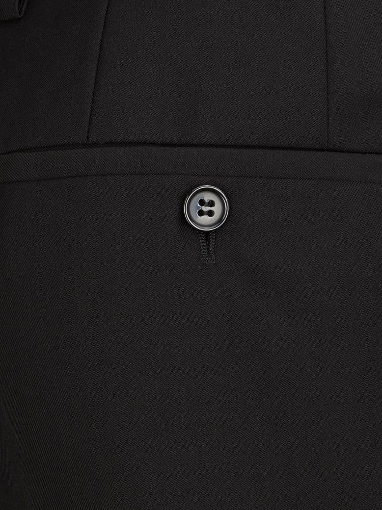 Skopes Black Tapered Fit Sinatra Suit Trousers with Satin Side Stripe - Image 4 of 4