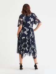 Scarlett & Jo Navy Blue Julie Hanky Hem Dress - Image 3 of 4