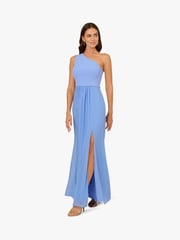 Adrianna Papell One Shoulder Chiffon Gown - Image 2 of 6