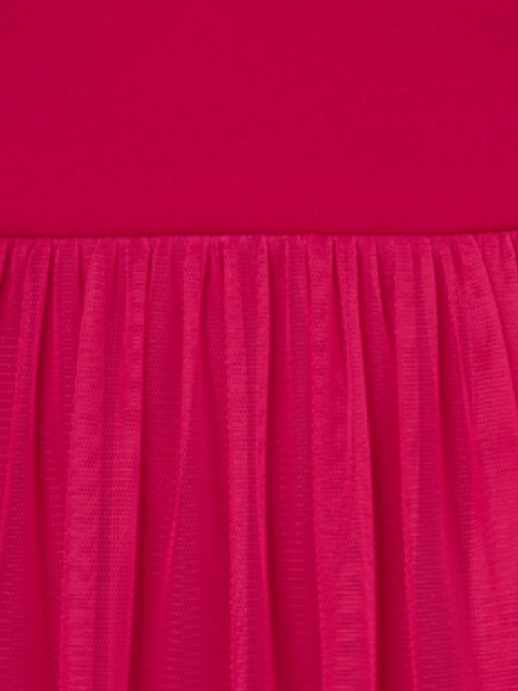 Adrianna by Adrianna Papell Pink Knit And Mesh Halter Dress - Image 7 of 7
