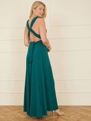 Yumi Green Jersey Stretch Multiway Midi Dress - Image 4 of 5