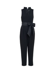 Gina Bacconi Priyanka Crepe Taffeta Combo Black Jumpsuit - Image 6 of 6