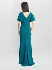 Gina Bacconi Blue Portia Crepe Maxi Dress - Image 2 of 5
