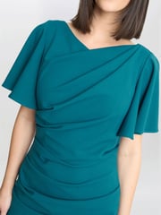 Gina Bacconi Blue Portia Crepe Maxi Dress - Image 4 of 5
