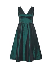 Yours Curve Green London V-Neck Pleated Dress With Pockets - Image 5 of 5