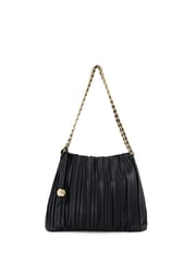 Dune London Black Dominic Large Pleated Slouch Bag - Image 2 of 5