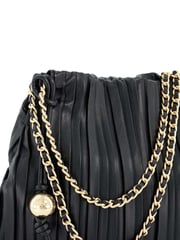 Dune London Black Dominic Large Pleated Slouch Bag - Image 4 of 5