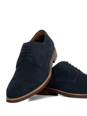 Dune London Blue Stanley Soft Leather Gibson Shoes - Image 6 of 6