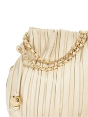 Dune London Cream Dominic Large Pleated Slouch Bag - Image 4 of 5