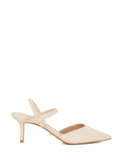 Dune London Cream Standard Fit Classical Elasticated Open Court Shoes - Image 2 of 6