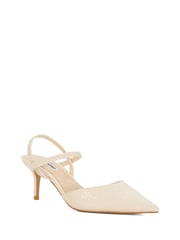 Dune London Cream Standard Fit Classical Elasticated Open Court Shoes - Image 3 of 6