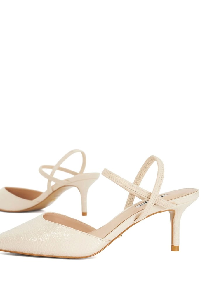 Dune London Cream Standard Fit Classical Elasticated Open Court Shoes - Image 6 of 6