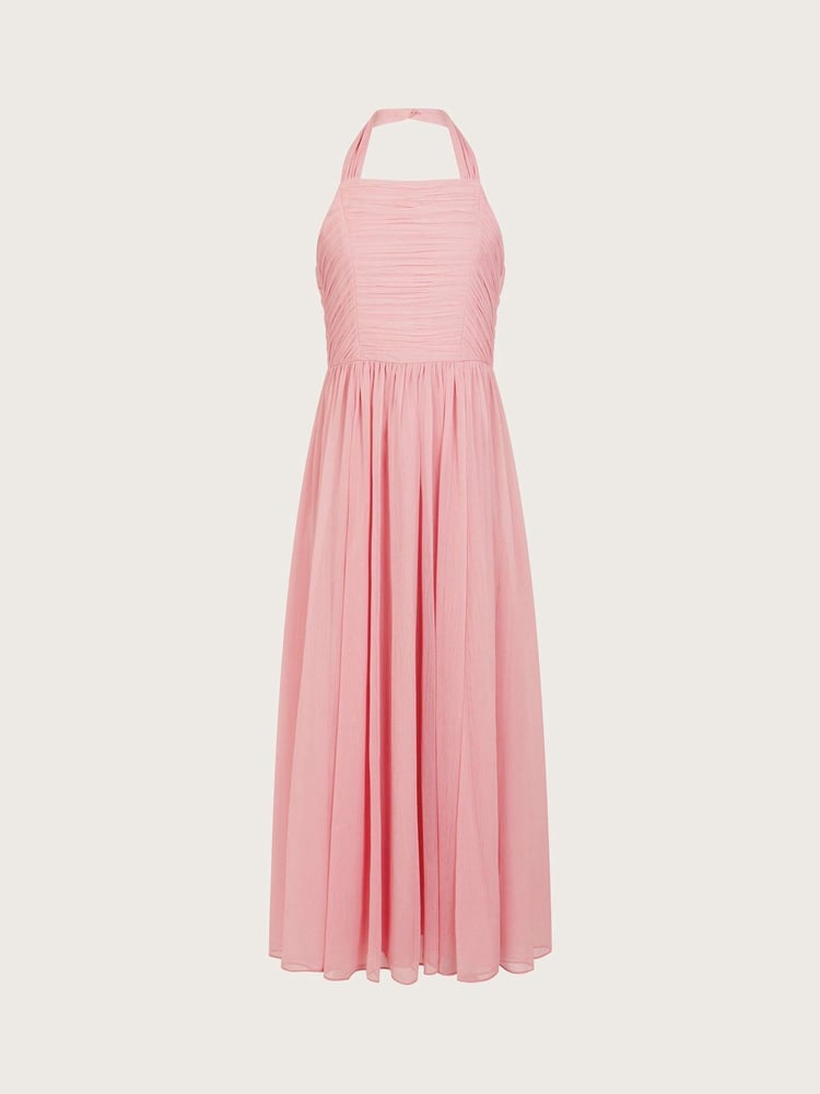 Monsoon Pink Ayo Halter Prom Maxi Dress - Image 1 of 3