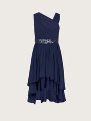 Monsoon Blue Abigail One-Shoulder Prom Dress - Image 1 of 3