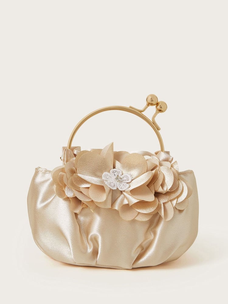 Monsoon Gold Shimmer Bow Frame Bag - Image 1 of 4