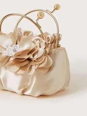 Monsoon Gold Shimmer Bow Frame Bag - Image 4 of 4