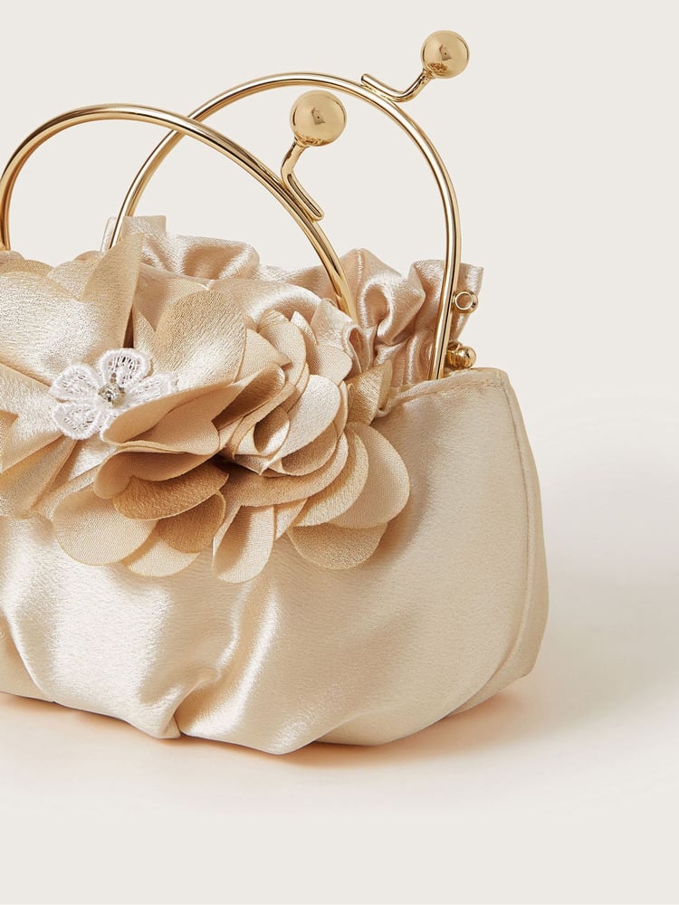 Monsoon Gold Shimmer Bow Frame Bag - Image 4 of 4