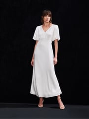 Ro&Zo White Tie Back Maxi Dress - Image 1 of 4
