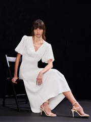 Ro&Zo White Tie Back Maxi Dress - Image 4 of 4