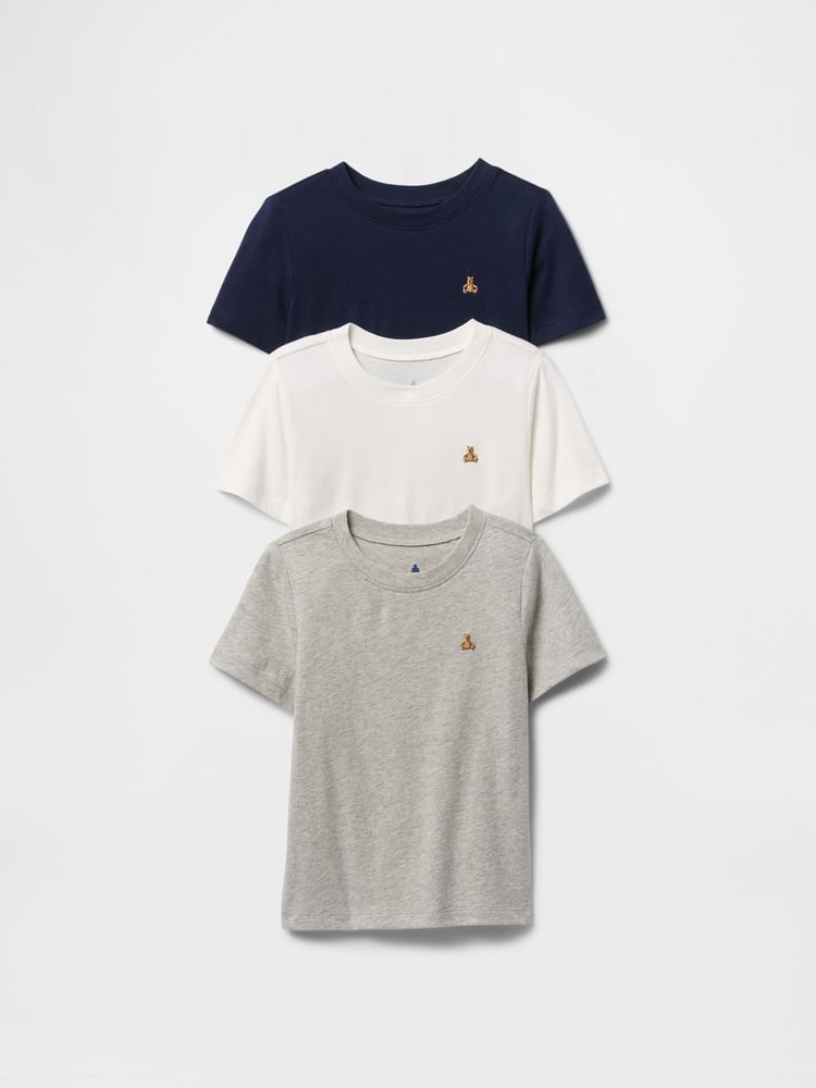 Gap Navy Blue, White & Grey 3-Pack Brannan Bear Everyday T-Shirts (6mths-5yrs) - Image 1 of 2 Gap Navy Blue, White & Grey 3-Pack Brannan Bear Everyday T-Shirts (6mths-5yrs) - Image 1 of 2