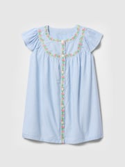Gap Blue Flutter-Sleeve Shirtdress (6mths-5yrs) - Image 2 of 3
