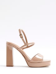 River Island Pink Sling Back Platform Sandals - Image 2 of 4