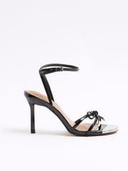 River Island Black Bow Heeled Sandals - Image 1 of 5