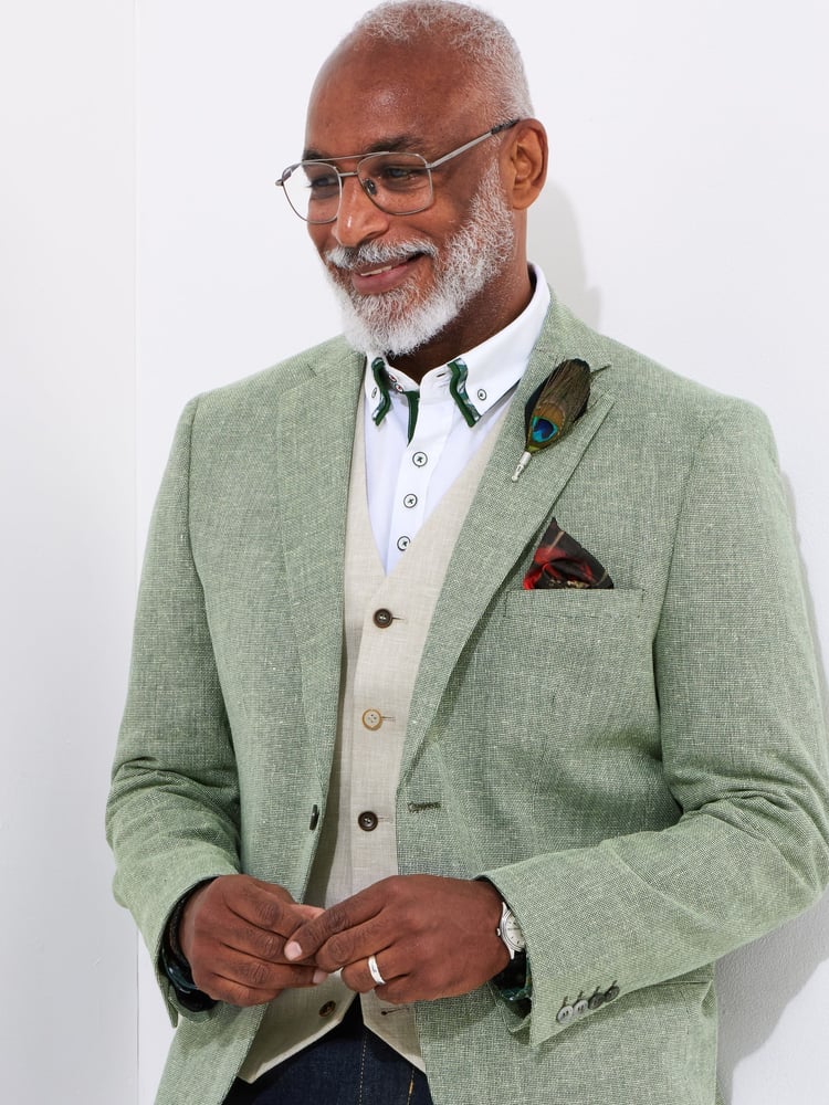 Joe Browns Green Linen Blend Blazer - Image 1 of 5