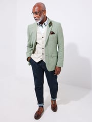 Joe Browns Green Linen Blend Blazer - Image 4 of 5