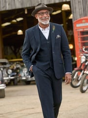 Joe Browns Blue Pinstripe Seersucker Suit Blazer - Image 2 of 7