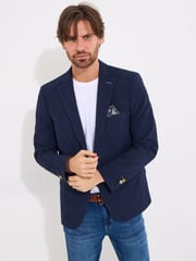 Joe Browns Blue Pinstripe Seersucker Suit Blazer - Image 3 of 7