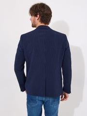 Joe Browns Blue Pinstripe Seersucker Suit Blazer - Image 4 of 7