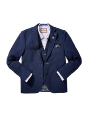 Joe Browns Blue Pinstripe Seersucker Suit Blazer - Image 7 of 7