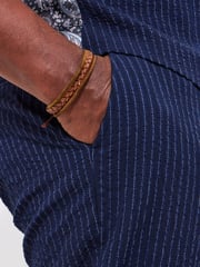 Joe Browns Blue Pinstripe Seersucker Suit Trousers - Image 3 of 5